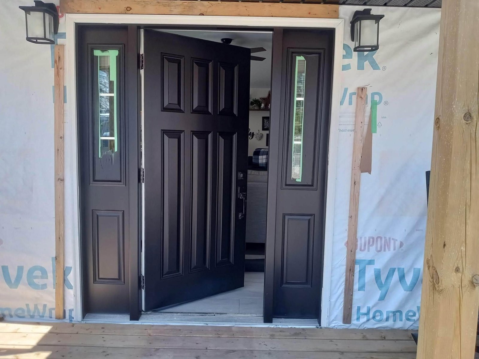 Exterior painting on a residential property