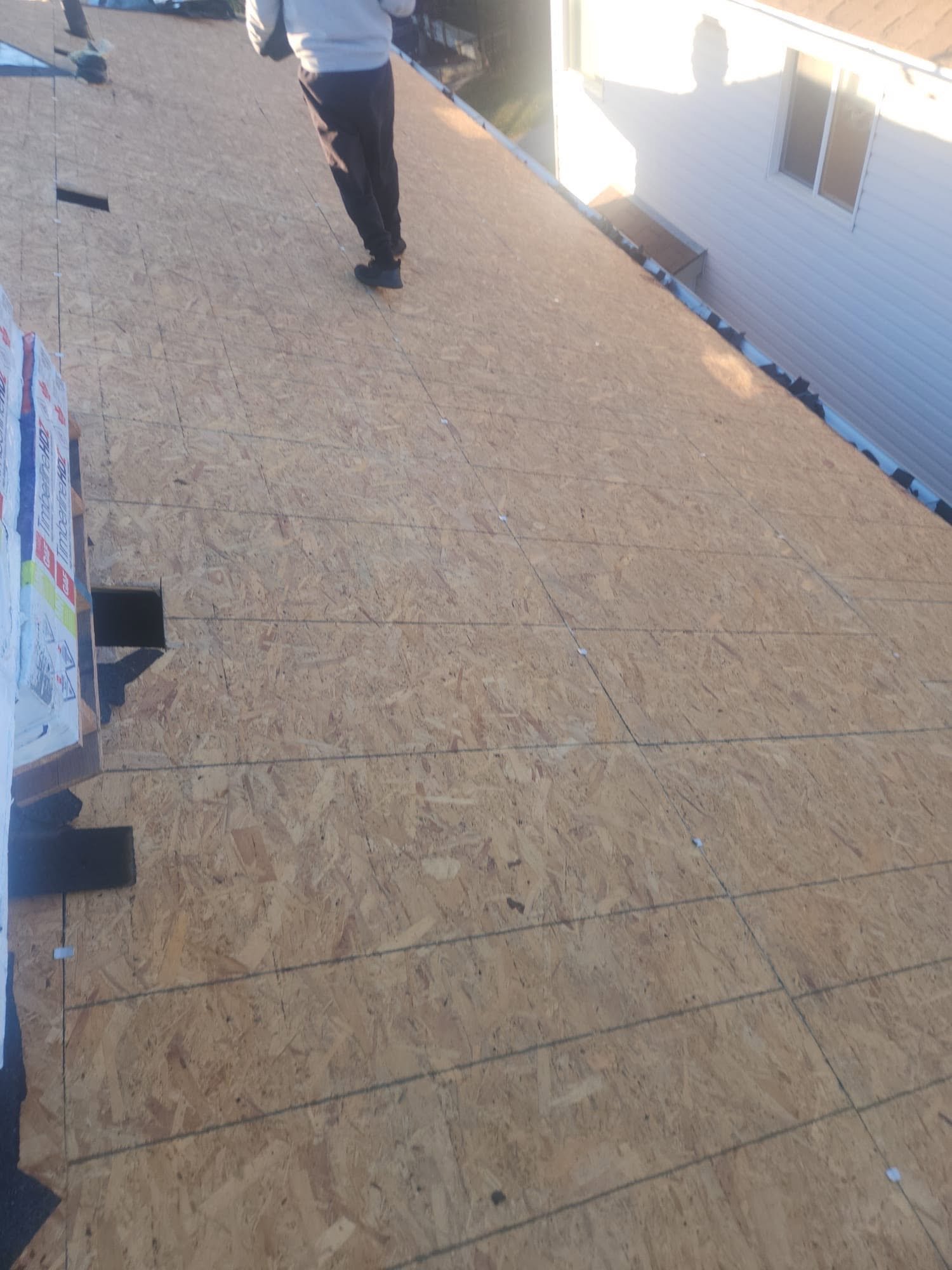 Skylight installation on a residential roof