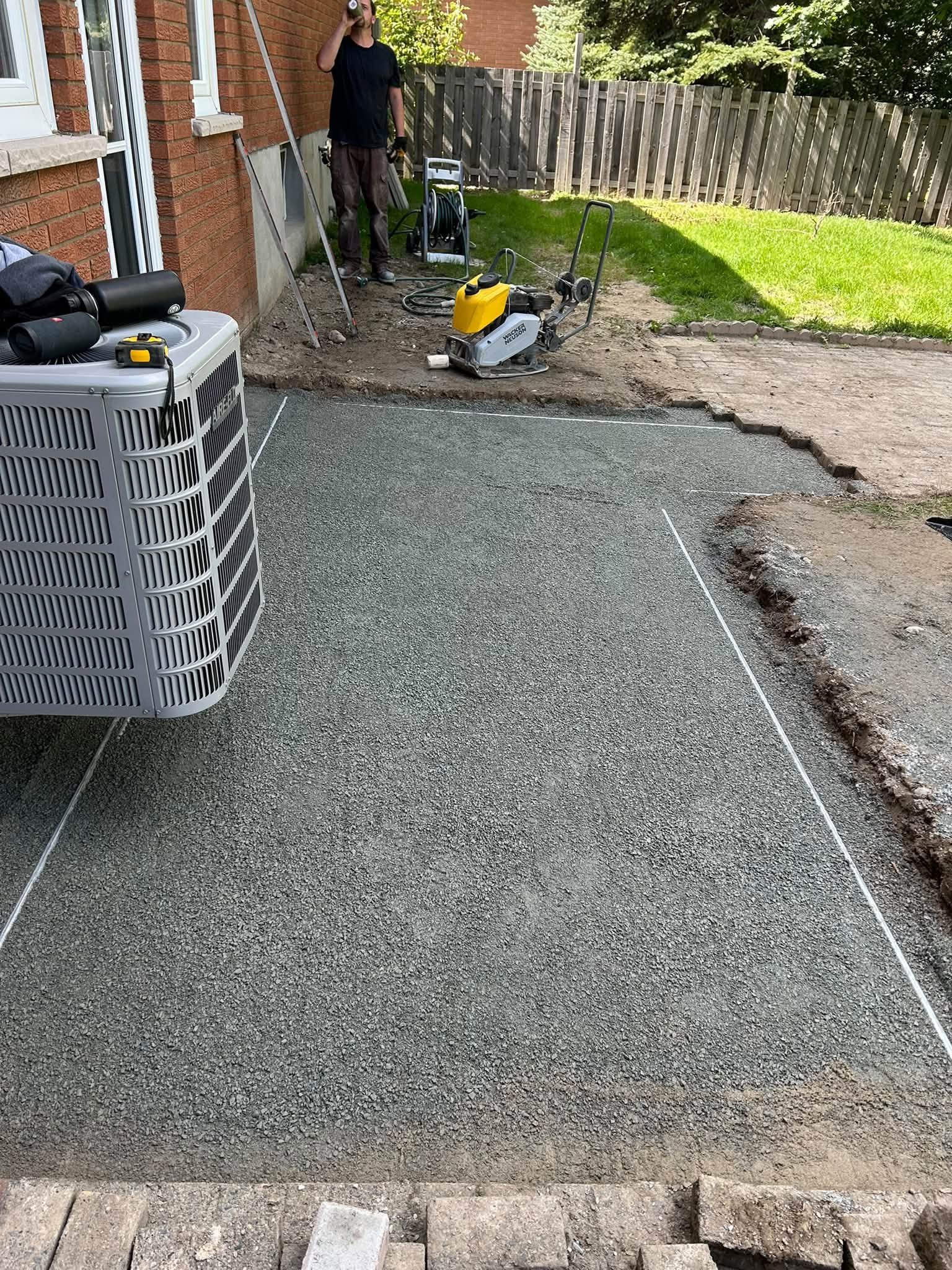 Newly constructed outdoor deck and stairs