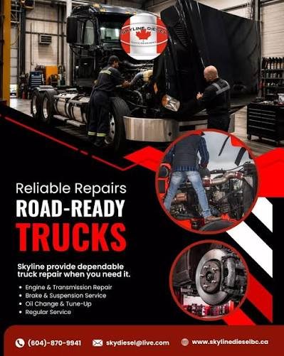 Diesel truck engine rebuild service